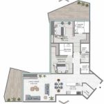 2BHK Type D Floor Plan