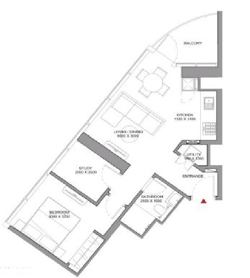 Flr Plan 1.5BHK B