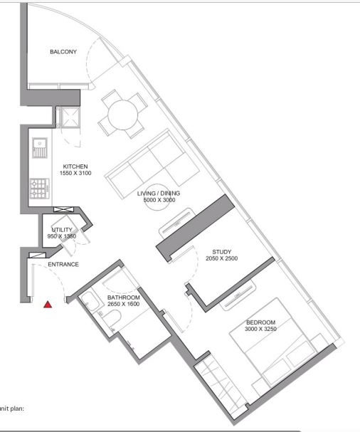 Flr Plan 1.5BHK