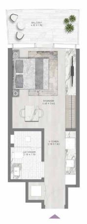 Studio FloorPlan Type H1-H3