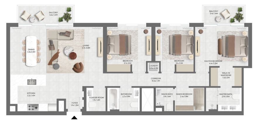 GP 3BHK TYPE A1